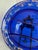 Vintage Cobalt Blue Glass Divided Serving Dish With Gold Decorations For Sale - Image 4 of 9