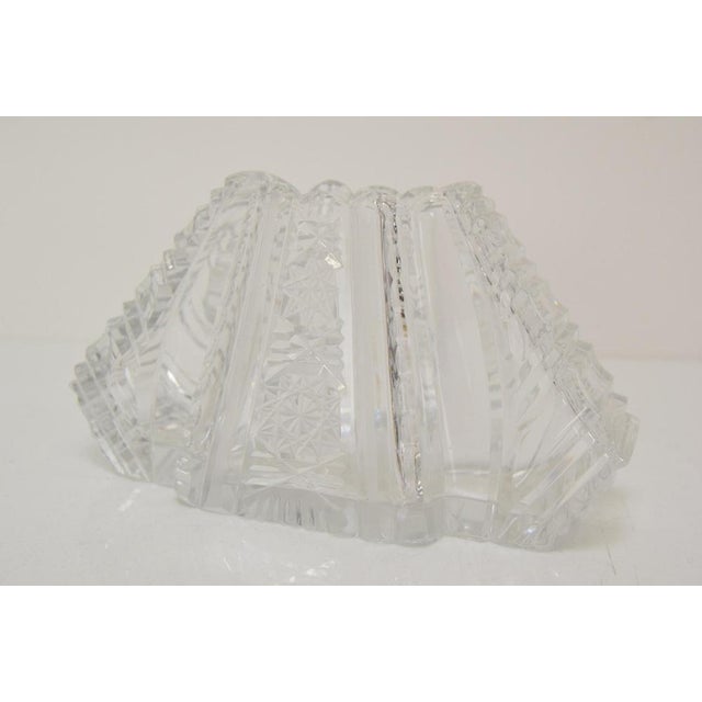 Vintage Cut Crystal Glass Vase from Glasswork Novy Bor, 1950s For Sale - Image 4 of 12