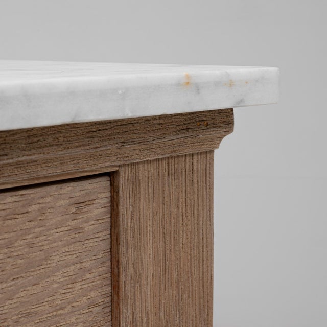 Brown 1900s French Louis Philippe Oak Buffet With Marble Top For Sale - Image 8 of 18