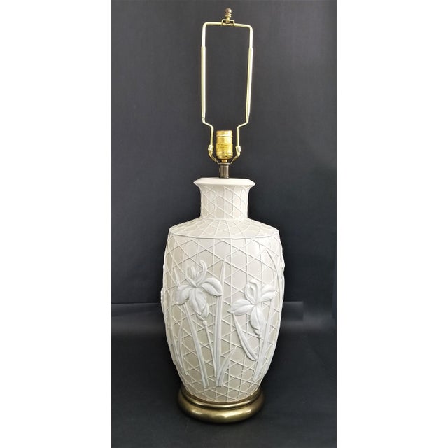 1979 Large Chapman Iris Table Lamp For Sale - Image 11 of 11