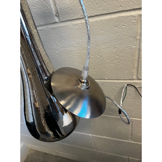 Modern Pair of Antiqued Mirror Pendants by Arteriors For Sale - Image 3 of 7