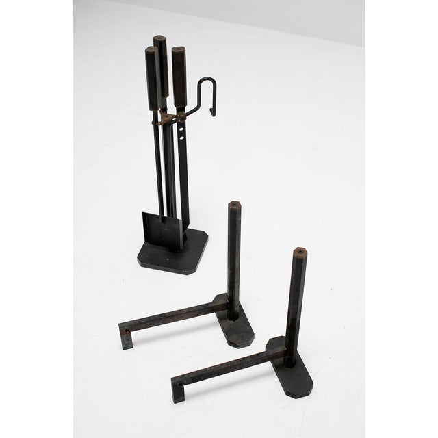 Fireplace Set by Afra and Tobia Scarpa for Dimensione Fuoco, 1970s, Set of 6 For Sale - Image 17 of 17