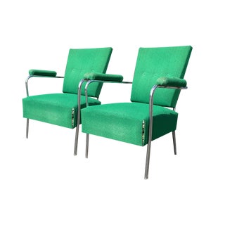 Set of Vintage Armchairs in Bauhaus Style by Joseph Perestegi, 1960s For Sale