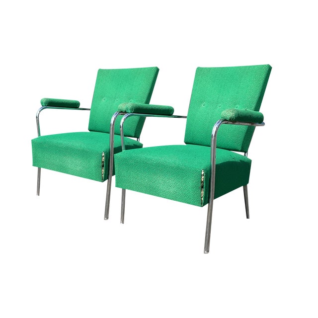 Set of Vintage Armchairs in Bauhaus Style by Joseph Perestegi, 1960s For Sale