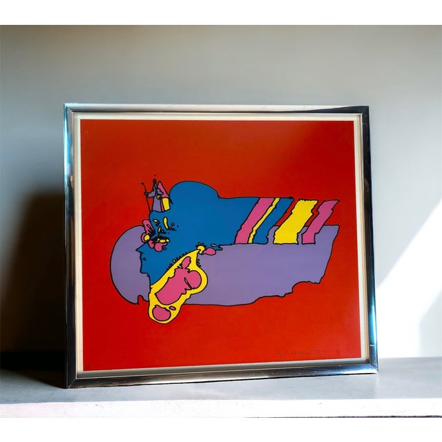 "Remembering the Flight" Peter Max Signed Framed Serigraph Ed. 264/300 For Sale - Image 10 of 10