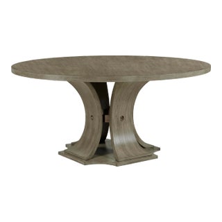 Century Furniture Sanford 64" Round Dining Table, Gray For Sale