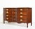 Traditional Mid Century Federal Style Mahogany Serpentine Triple Dresser by Dixie For Sale - Image 3 of 12