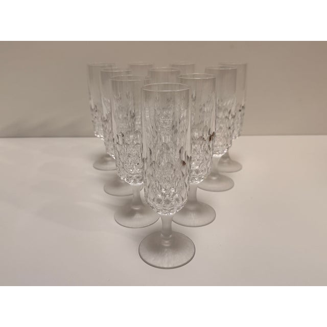 Glass Cordoba Series Champagne Coupes from Peill & Putzler, 1970s, Set of 10 For Sale - Image 7 of 14