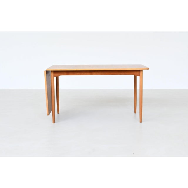 Mid-Century Modern Drop-Leaf Dining Table in Beach and Teak by Hans J. Wegner, Denmark, 1950s For Sale - Image 3 of 18