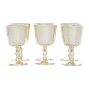Vintage Mappin & Webb English Silver Plated Art Deco Barware Service- Set of 6
