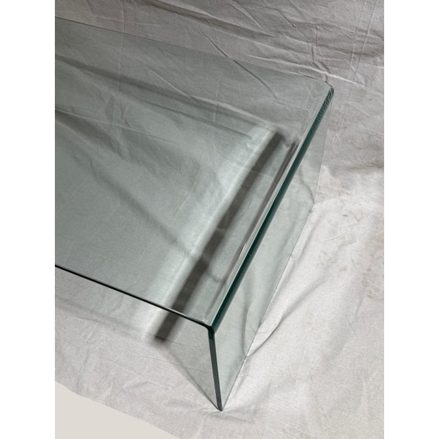 Wonderful Vintage Bent Glass Coffee Table For Sale - Image 4 of 5