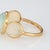 Metal 3 Stone Opal Ring Estate 18k Yellow Gold Sz 7 Fine Cocktail Estate Jewelry For Sale - Image 7 of 7