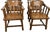 Mid 20th Century Set of 2 Chairs Ranch Oak Captains Armchairs For Sale