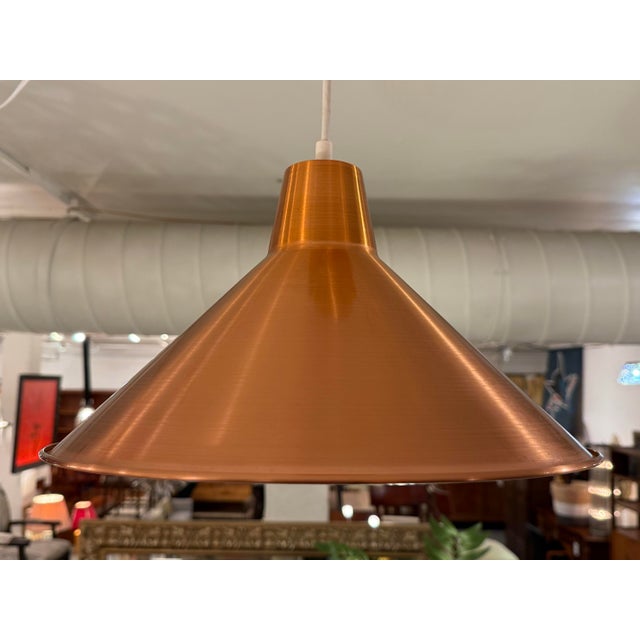 Early 21st Century Copper Pendant With Copper Canopy For Sale - Image 5 of 12