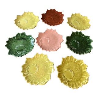 1940s Steubenville Woodfield Collection Leaf Plate Variety by Russel Wright-Set of 8 For Sale