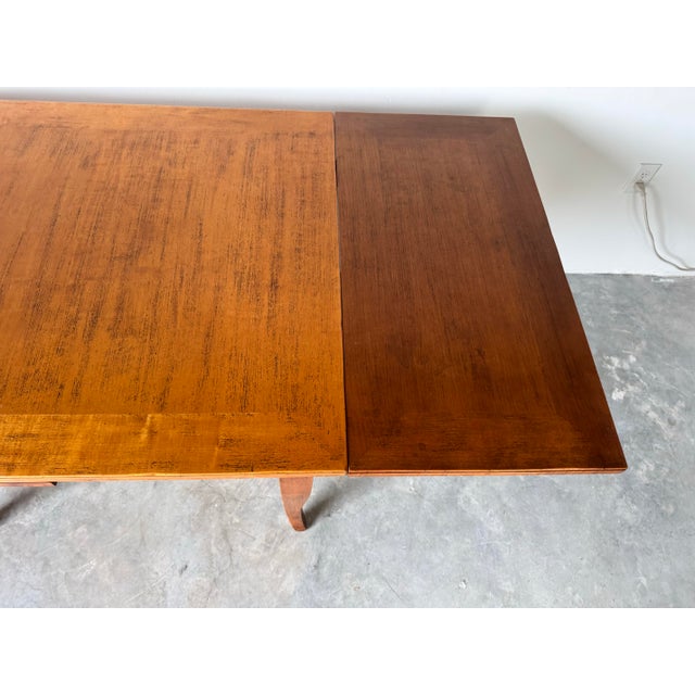Italian Guido Zichele for Bloomingdale’s Walnut & Maple Extendable Dining Table For Sale - Image 11 of 12