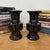 Black Ceramic Vases with Bold Tiered Silhouette - A Pair For Sale - Image 4 of 10