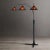 1960s Nova of California Mid Century Natural Mica Floor Lamps - 86" Espresso Wood , Bronze & Amber Mineral Mica, Dimmer Switch For Sale - Image 10 of 12
