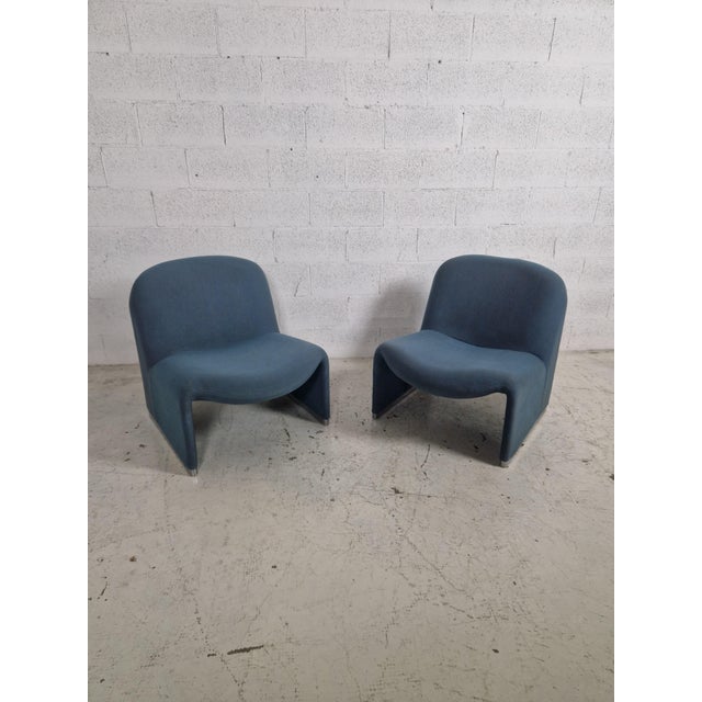Powder Blue Alky Chairs attributed to Giancarlo Piretti for Anonima Castelli, 1970s, Set of 2 For Sale - Image 6 of 14