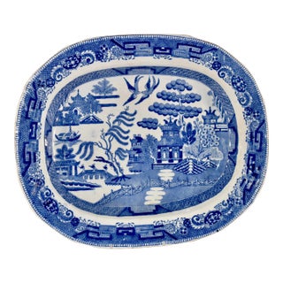 19th Century "Blue Willow" Platter For Sale