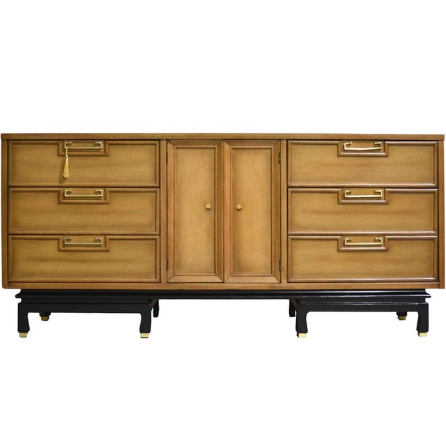Mid Century Ming Style Lowboy Dresser by American of Martinsville For Sale - Image 12 of 13