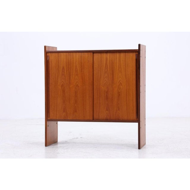 Vintage Teak Chest of Drawers with Sliding Doors, 1960s For Sale - Image 14 of 14