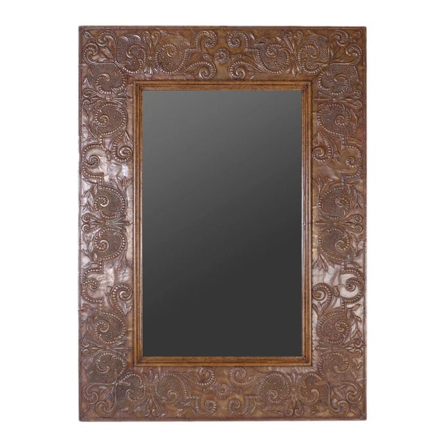 Metal Monumental Pair of Large Bronze Wall Mirrors For Sale - Image 7 of 10