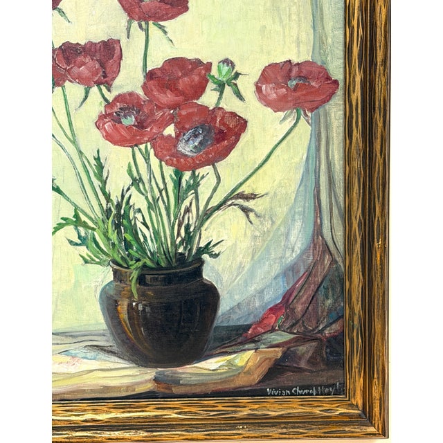Vivian Church Hoyt (1880–1957) American Still Life of Poppies For Sale - Image 15 of 18