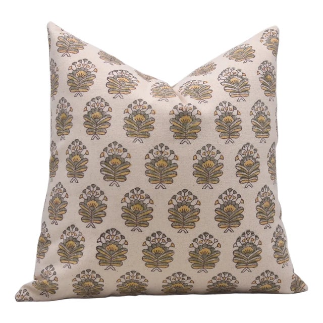 Fabdivine Indian Block Print Cushion Cover 14x20 Inch Duck Canvas-Bheeshma For Sale