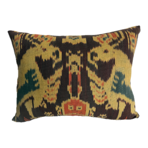 Circa 1850 Antique Ikat Pillow
