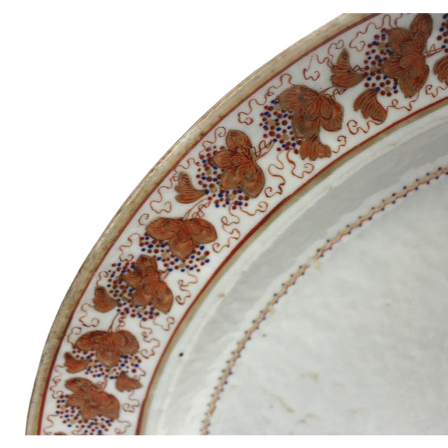 Late 18th Century Circa 1780-1810 Chinese Export Porcelain Platter For Sale - Image 5 of 6