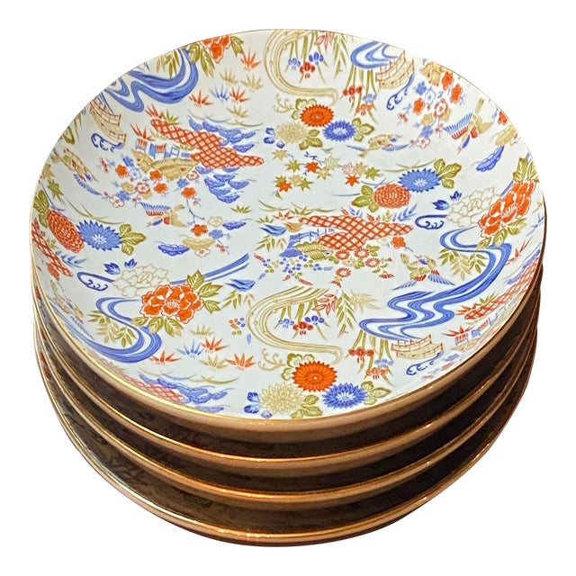 1940s Japanese Sato Gordon Large Plates - Set of 4 For Sale