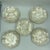 A stunning set of twelve handcrafted vintage capiz shell dishes featuring an elegant overlapping circular mosaic design...