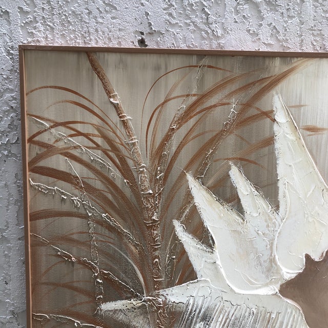 1980s 1980s Abstract Shell Painting by Lee Reynolds, Framed For Sale - Image 5 of 12