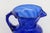 Mid 20th Century Hand Blown Art Glass Mini Pitcher Small Creamer Cobalt Blue Swirl Pattern For Sale - Image 4 of 15