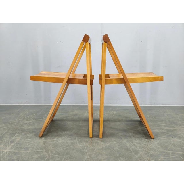 Trieste Folding Chairs by Aldo Jacober for Alberto Bazzani, 1960s, Set of 4 For Sale - Image 9 of 18