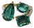Set in 18k Matte Gold, 5.90 Carats Zambian Emerald & Diamonds Three Stone Ring, Size 6.5 For Sale