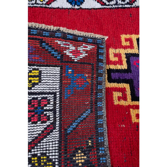Vintage Colorful Turkish Herki Runner Rug 2'6" X 12'4" For Sale - Image 11 of 13