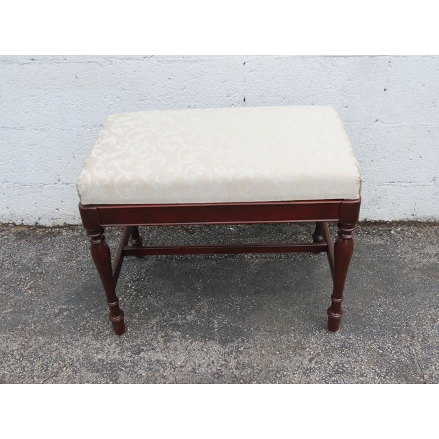 1940s Vanity Stool Bench Ottoman 6374a For Sale - Image 12 of 13