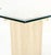 Pair Travertine Bases Cross Support Glass Top End Side Occational Tables Stands For Sale - Image 15 of 15