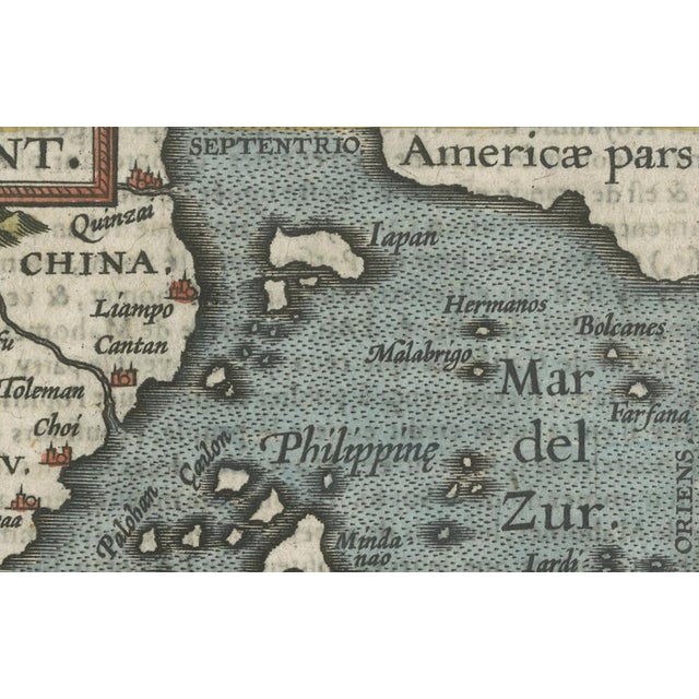 Miniature Map of Southeast Asia and Nova Guinea by Ortelius for Vrients, 1601 For Sale - Image 4 of 7