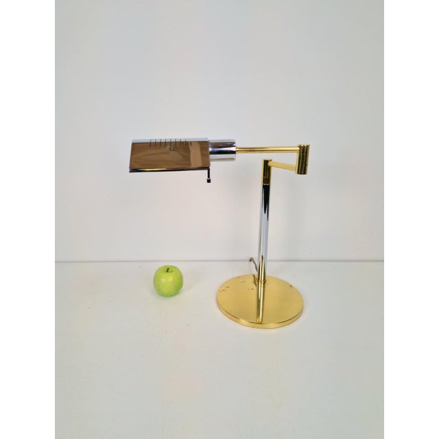 Adjustable Brass Chrome Table Lamp from Star Leuchten, Germany, 1970s For Sale - Image 6 of 10