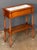 A fine French standing console jardiniere or planter trough of mahogany and beech wood with original metal liner....