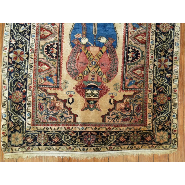 Antique Sarouk King Shapur Rug - 2'2" x 2'6" For Sale In New York - Image 6 of 6