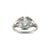 Early 20th Century Antique Art Deco Platinum 0.97ctw Marquise Diamond Halo Emerald Engagement Ring, Size 5 For Sale - Image 5 of 9
