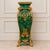 Make a dramatic statement with this French Rococo-style decorative pedestal, featuring a rich green marbleized finish...