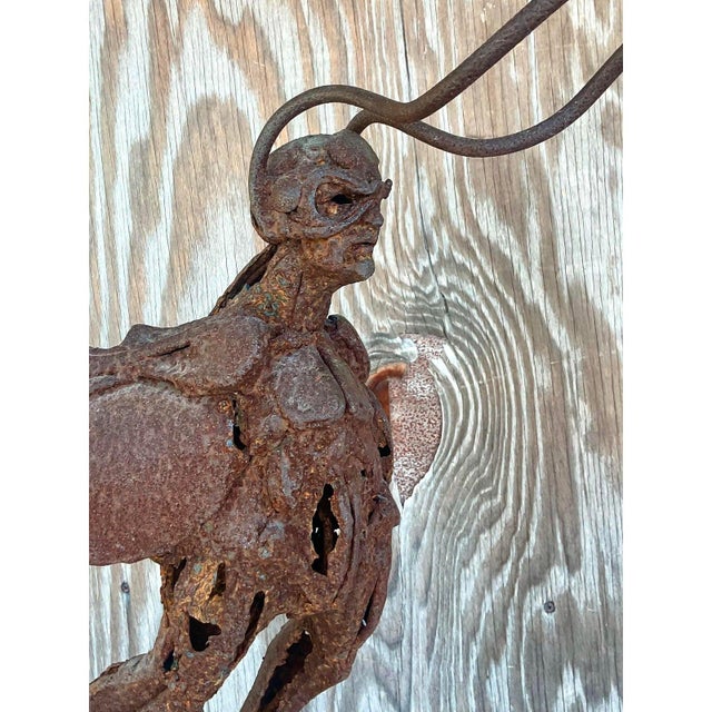 Late 20th Century Vintage Boho Distressed Abstract Sculpture For Sale - Image 5 of 8