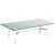 Mid 20th Century Rectangular 1970's Polished Steel Base Coffee Table For Sale - Image 5 of 5