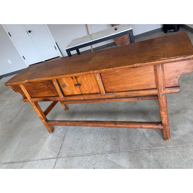 A lovely rustic vintage Chinese Console Table or Sideboard (Temple Altar Table). Loads of character and retaining its...