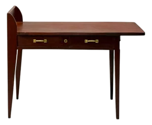 Eugene Printz, French Art Deco, Mahogany, Rare Asymmetric Desk, France, C. 1925